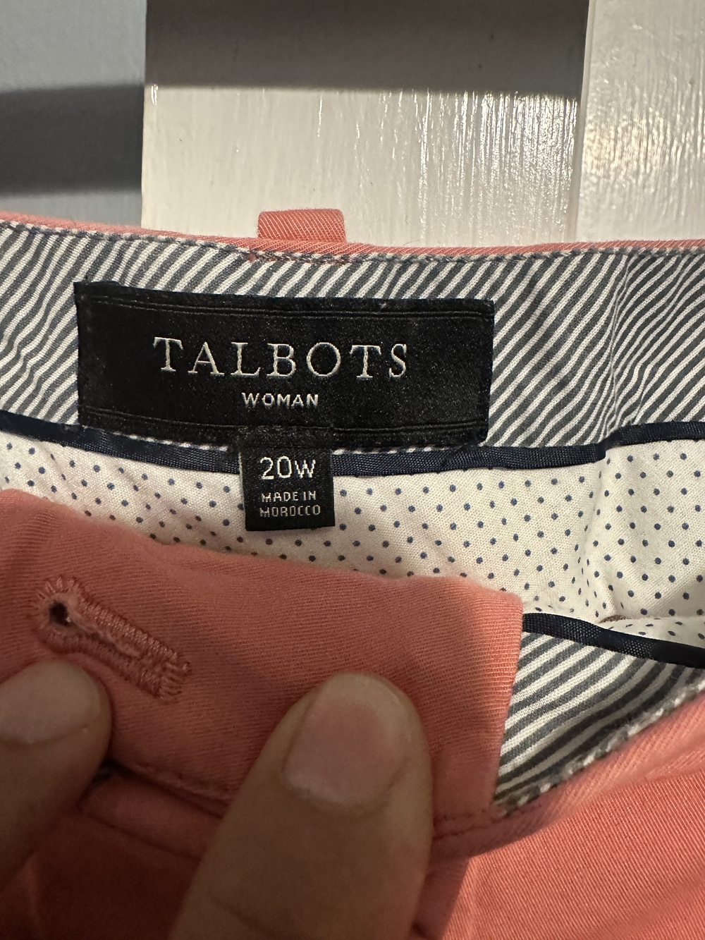 Talbots Coral Pink Women's Ankle Pants - Picture 3 of 4